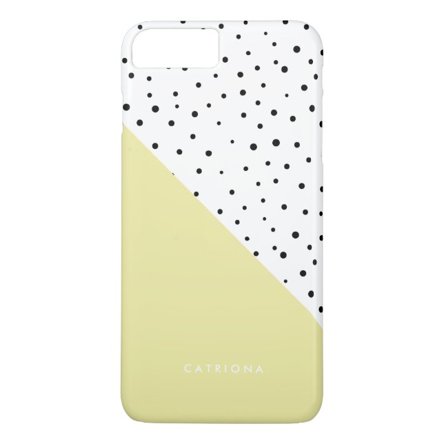 Polka Dots Pattern Yellow Abtract Personalized Case-Mate iPhone Case (Back)