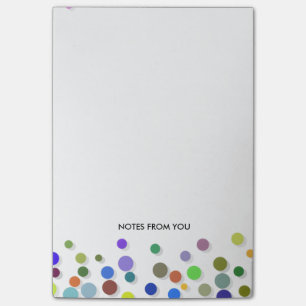 Polka Dots Pebbles Pattern Multi Colour Abstract Post-it Notes