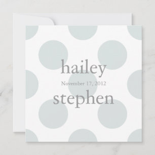 Polka Dots · Periwinkle · Wedding Invitation
