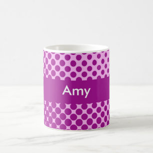 Polka Dots Personalized Name Mug