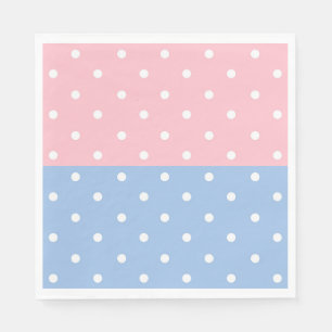 Polka Dots Pink and Blue Napkin