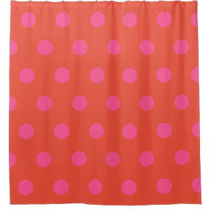Polka Dots Pink and red Orange monogrammed