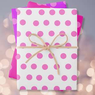 Polka dots Pink wrapping paper