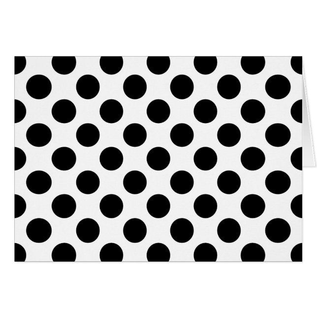 Polka Dots, Polka Dot Pattern, Black and White (Front Horizontal)