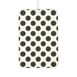 Polka Dots, Polka Dot Pattern, Black and White Air Freshener