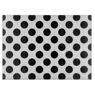 Polka Dots, Polka Dot Pattern, Black and White Cutting Board