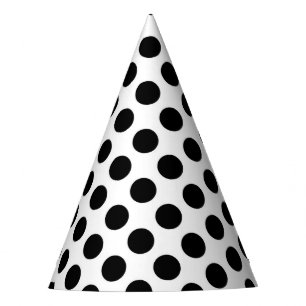 Polka Dots, Polka Dot Pattern, Black and White Party Hat