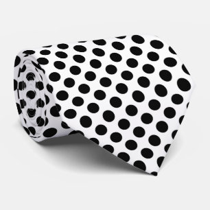 Polka Dots, Polka Dot Pattern, Black and White Tie