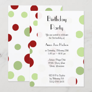 Polka Dots, Polka Dot Pattern, Dots, Birthday Invitation