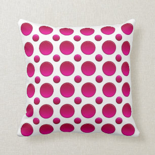 polka dots red element throw pillow