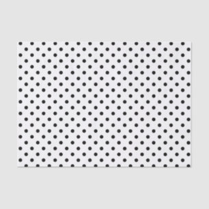 Polka-dots   retro black and white dots tissue paper