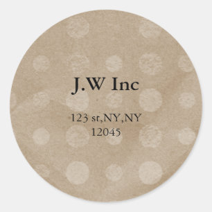 polka dots Return address label