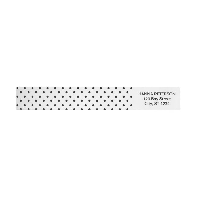 Polka dots return address wrap label (Individual)