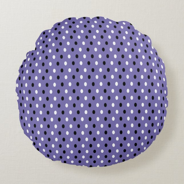 Polka Dots - Round Pillow (Front)
