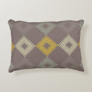 Polka dots seamless pattern. Mosaic of ethnic figu Accent Pillow