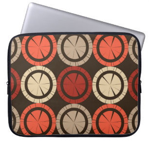 Polka dots seamless pattern. Mosaic of ethnic figu Laptop Sleeve