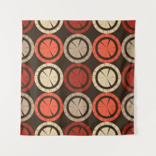 Polka dots seamless pattern. Mosaic of ethnic figu Tapestry