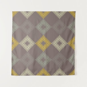 Polka dots seamless pattern. Mosaic of ethnic figu Tapestry