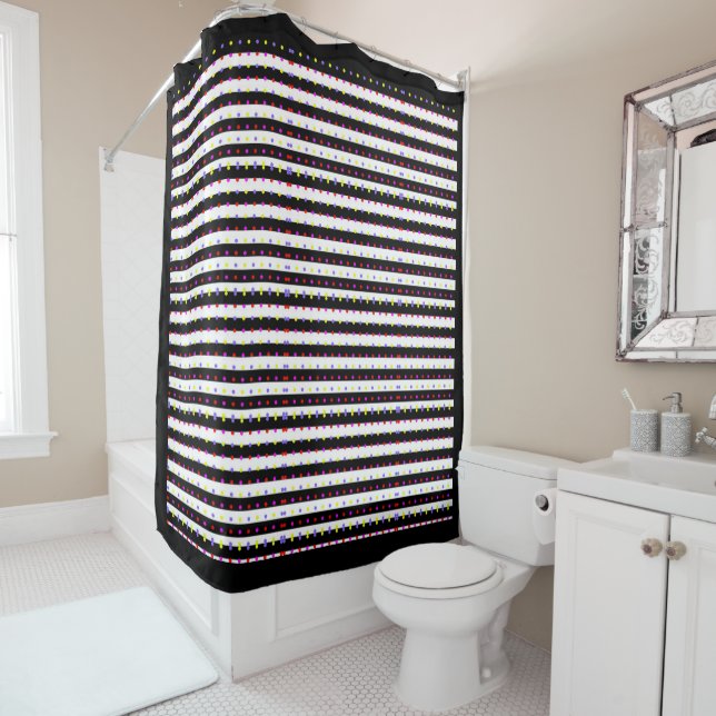 Polka dots stripes geometric shapes pattern art (In Situ)