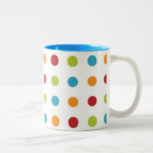 Polka Dots Two-Tone Coffee Mug
