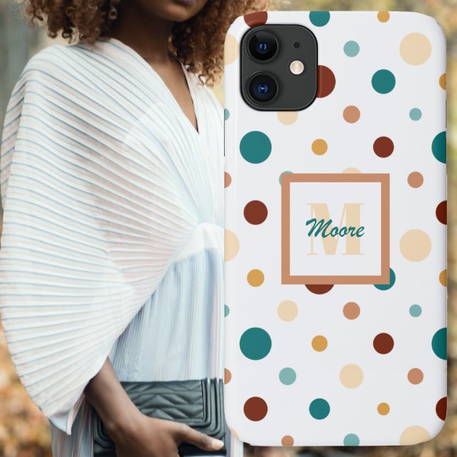 Polka Dots - Various Sizes - Fading Sun Colours Case-Mate iPhone Case (Polka Dots - Various Sizes - Fading Sun Colors Case-Mate iPhone Case by Leapfroglisics Shop)