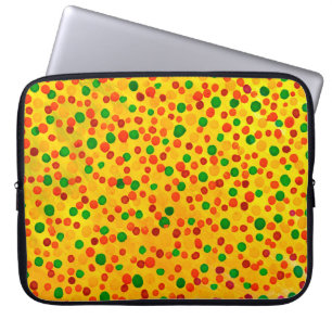 Polka dots watercolor seamless pattern laptop sleeve