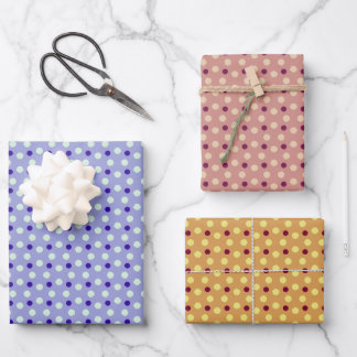 Polka dots wrapping paper sheet