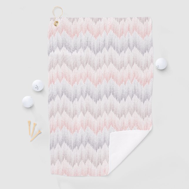 Polka Dotted Mountain Peak Pattern Golf Towel (InSitu)