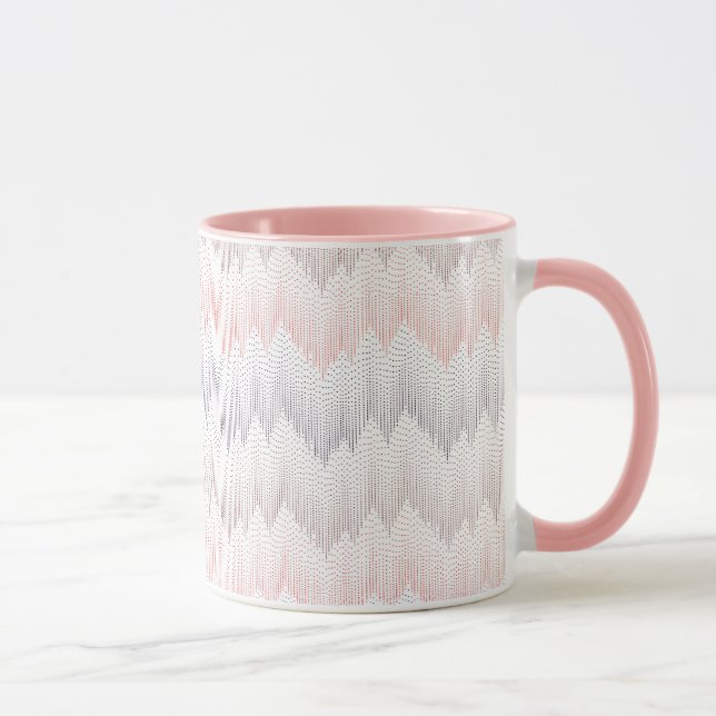 Polka Dotted Mountain Peak Pattern Mug (Right)