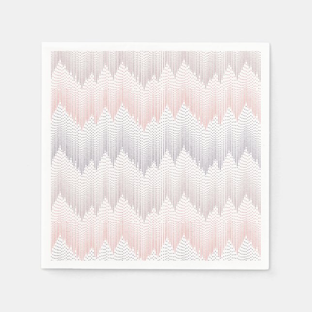 Polka Dotted Mountain Peak Pattern Napkin (Front)