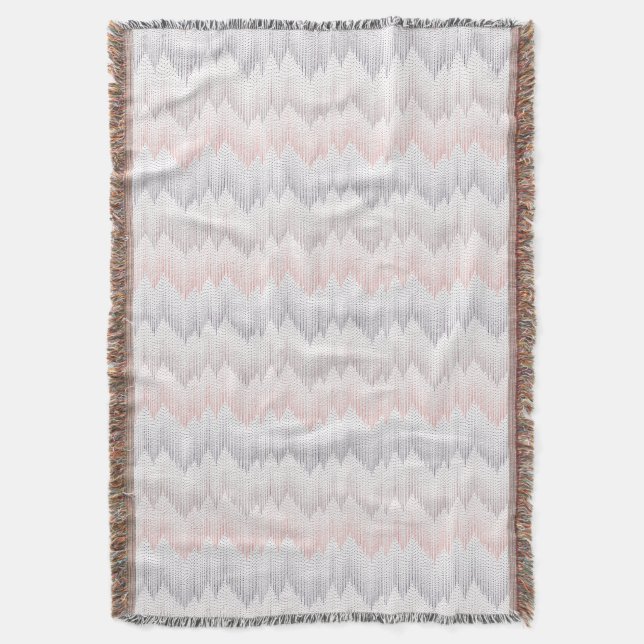 Polka Dotted Mountain Peak Pattern Throw Blanket (Front Vertical)