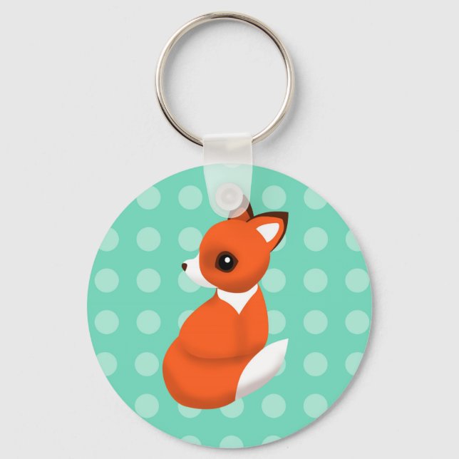 Polka Fox Keychain (Front)