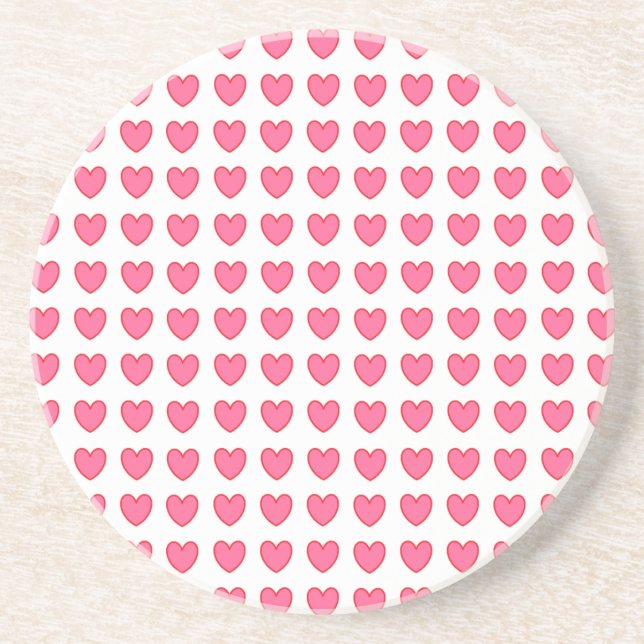 Polka Hearts Coaster (Front)