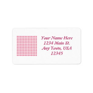 Polka Hearts Label
