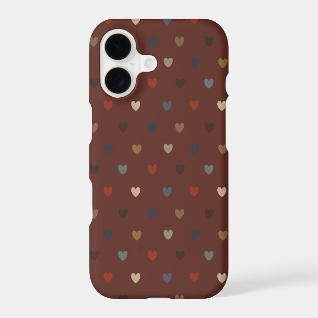 Polka hearts on kilim brown (Back)