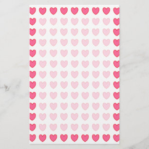 Polka Hearts Stationery