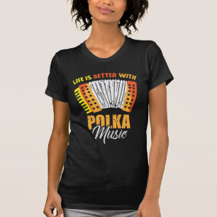 Polka Music Accordion Polish Dancing T-Shirt