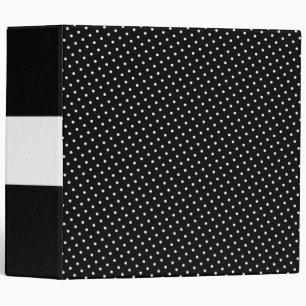 Polka noir et blanc à trois cernes Classeur