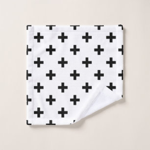 Polka noire croise sur blanc