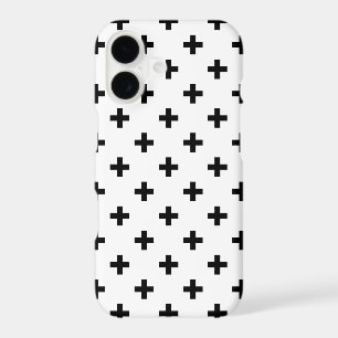 Polka noire croise sur blanc