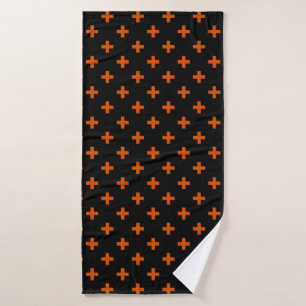 Polka orange croise sur noir