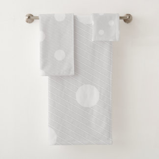 Polka Print Bath Towel Set