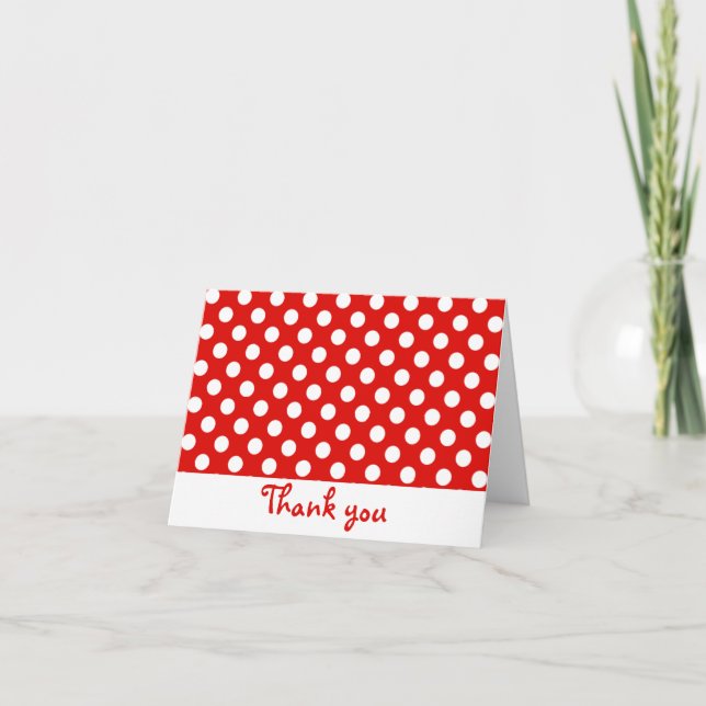 Polka rouge et blanc Point Merci Notes (Devant)