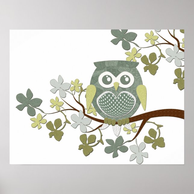 Polka Tree Owl Poster (Front)