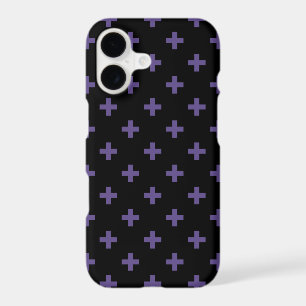 Polka ultra violet croise sur noir