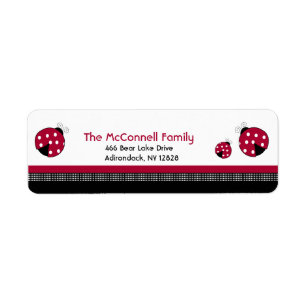 Polkadot Ladybug PRINTABLE ADDRESS LABELS