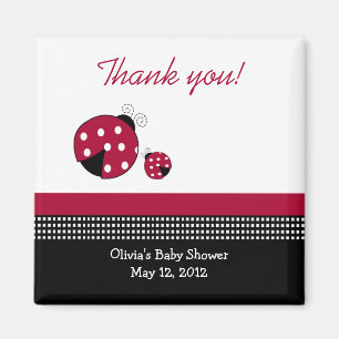 Polkadot LadybugsBaby Shower Favour Magnet