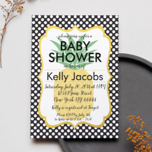 Polkadot Pineapple Bridal Shower Invitation