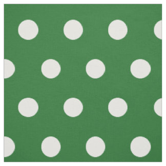 Polkadot vert et blanc motif do-it-yourself tissu 