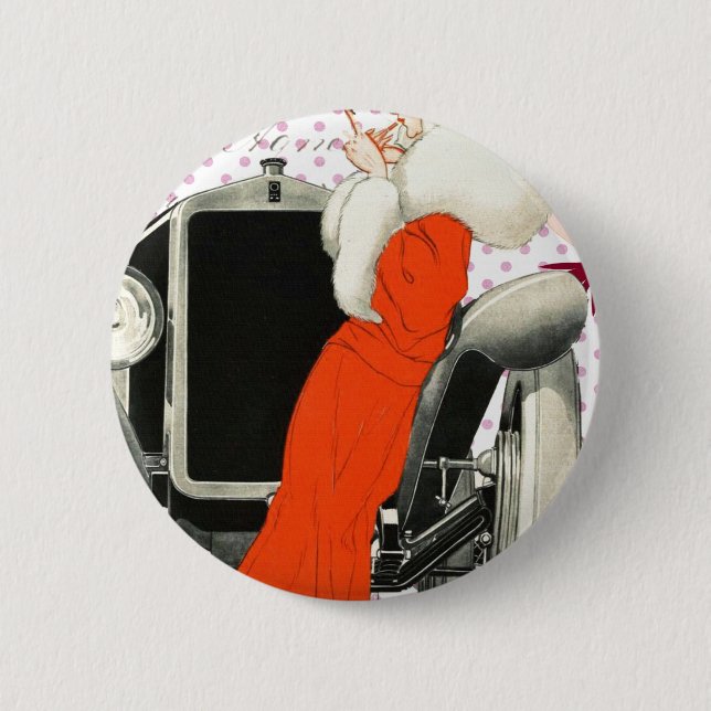 polkadots flapper 2 inch round button (Front)